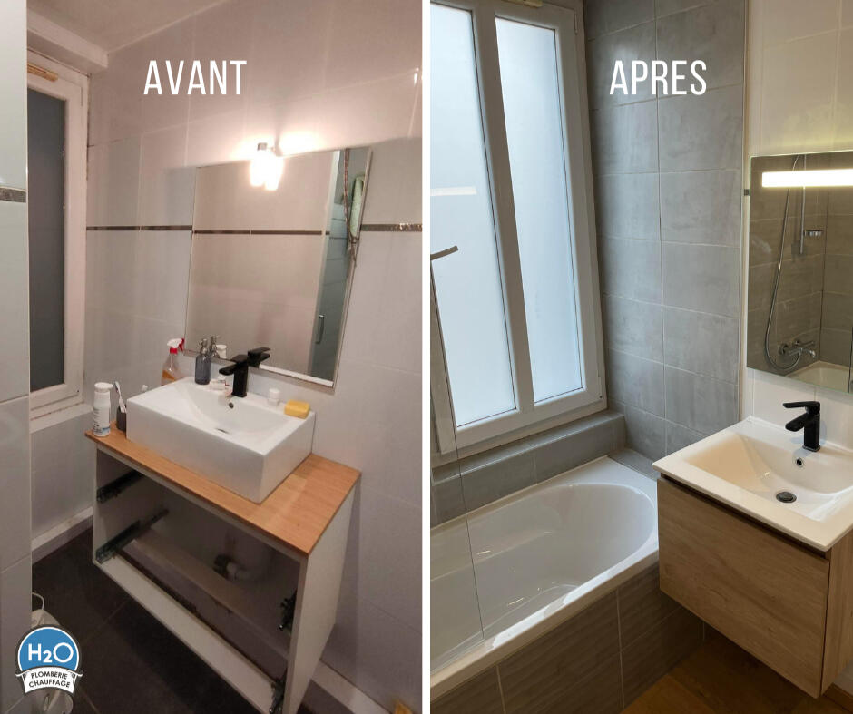 rénovation complète salle de bain baignoire en douche